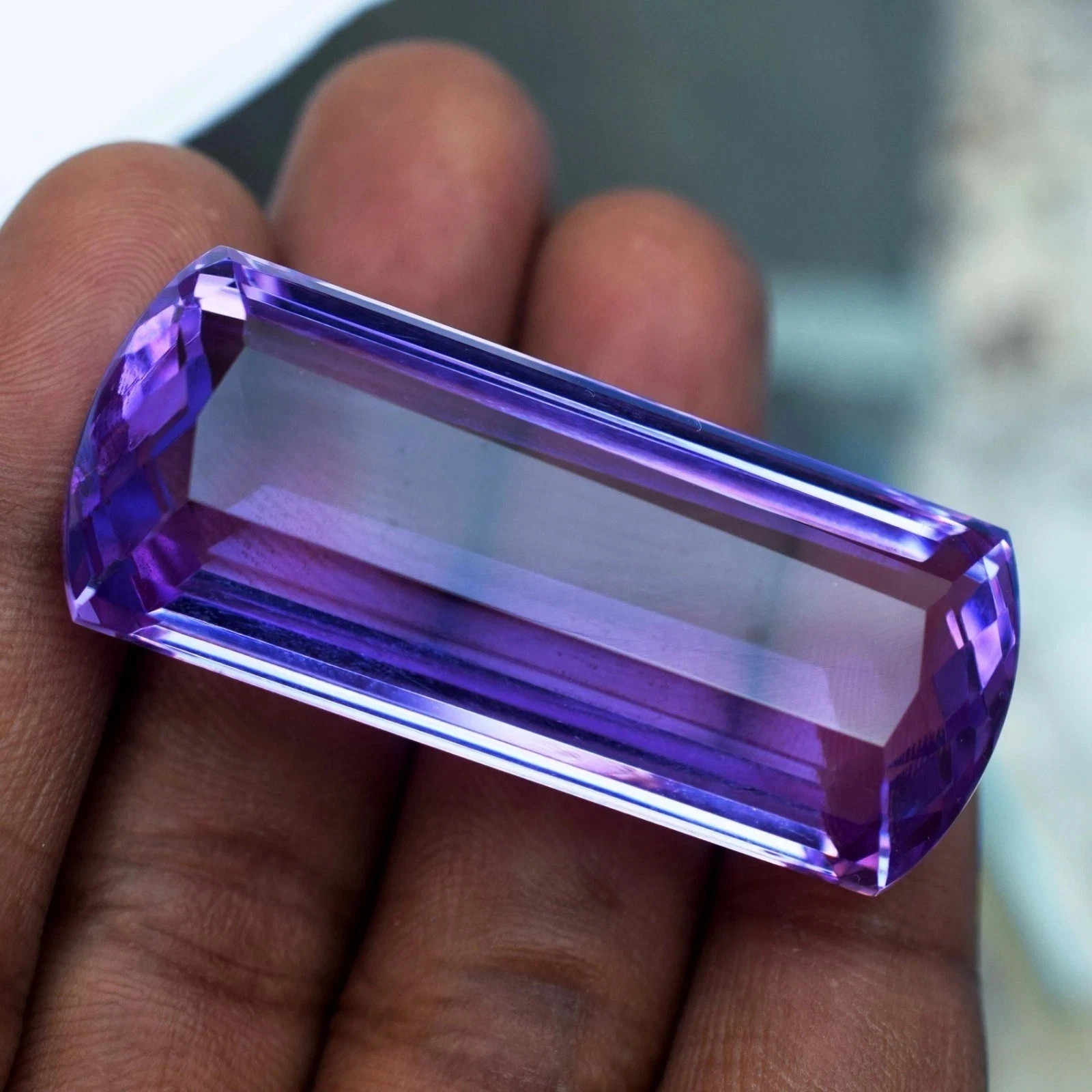 Certified Large Purple Amethyst Natural 100 Ct+ Fancy Cut AA+ Loose Gemstone