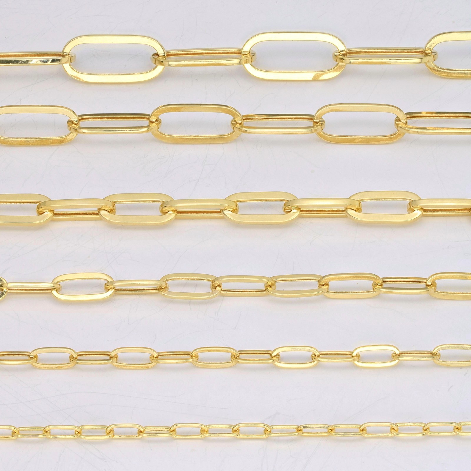 10k Yellow Gold Paperclip 2mm-9mm Chain Cable Rolo Necklace Mens Womens 16″-30″