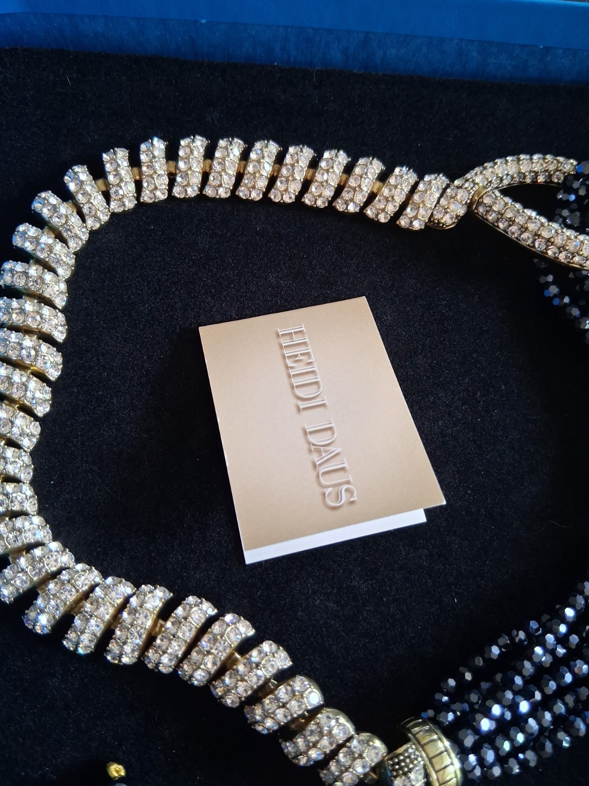 Heidi Daus modern crystal and hemitate necklace