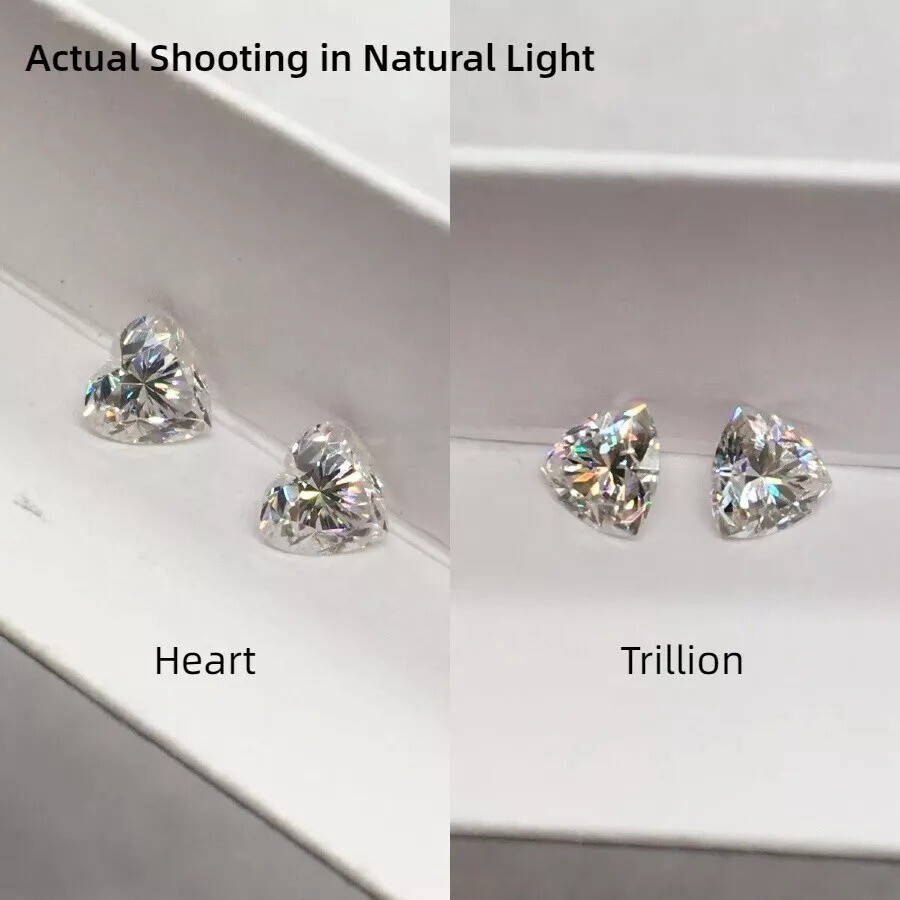 Loose All Shapes Moissanite IF Clarity, D Color Certified 1.00 to 5.00 Carat
