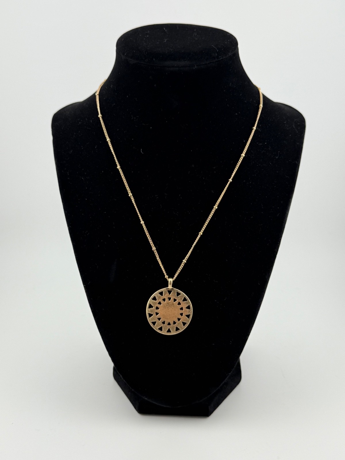 Women’s Sunburst Pendant Necklace 17 in. Chain by a.n.a