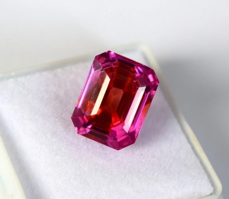 Beautiful Sapphire Pitambari Natural 15+ Ct Emerald Cut EGL Certified Gemstone