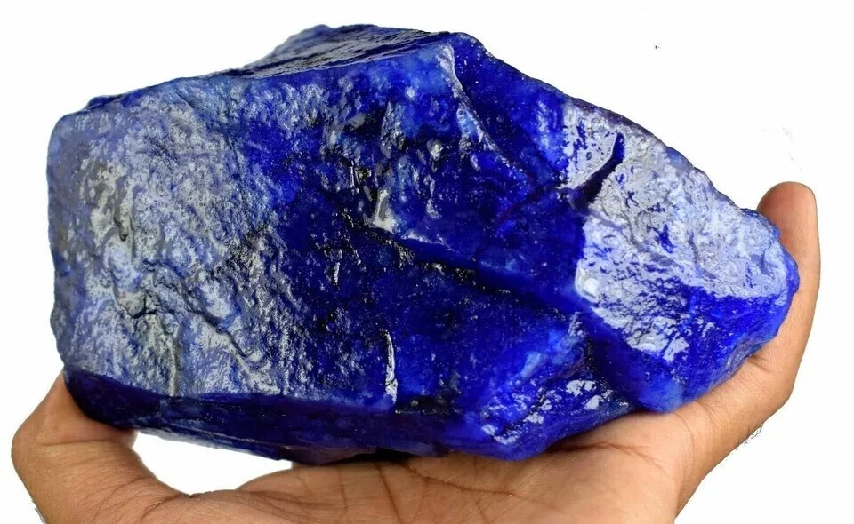 700-800 Ct Natural Sapphire Huge Rough Earth Mined Certified Blue Loose Gemstone