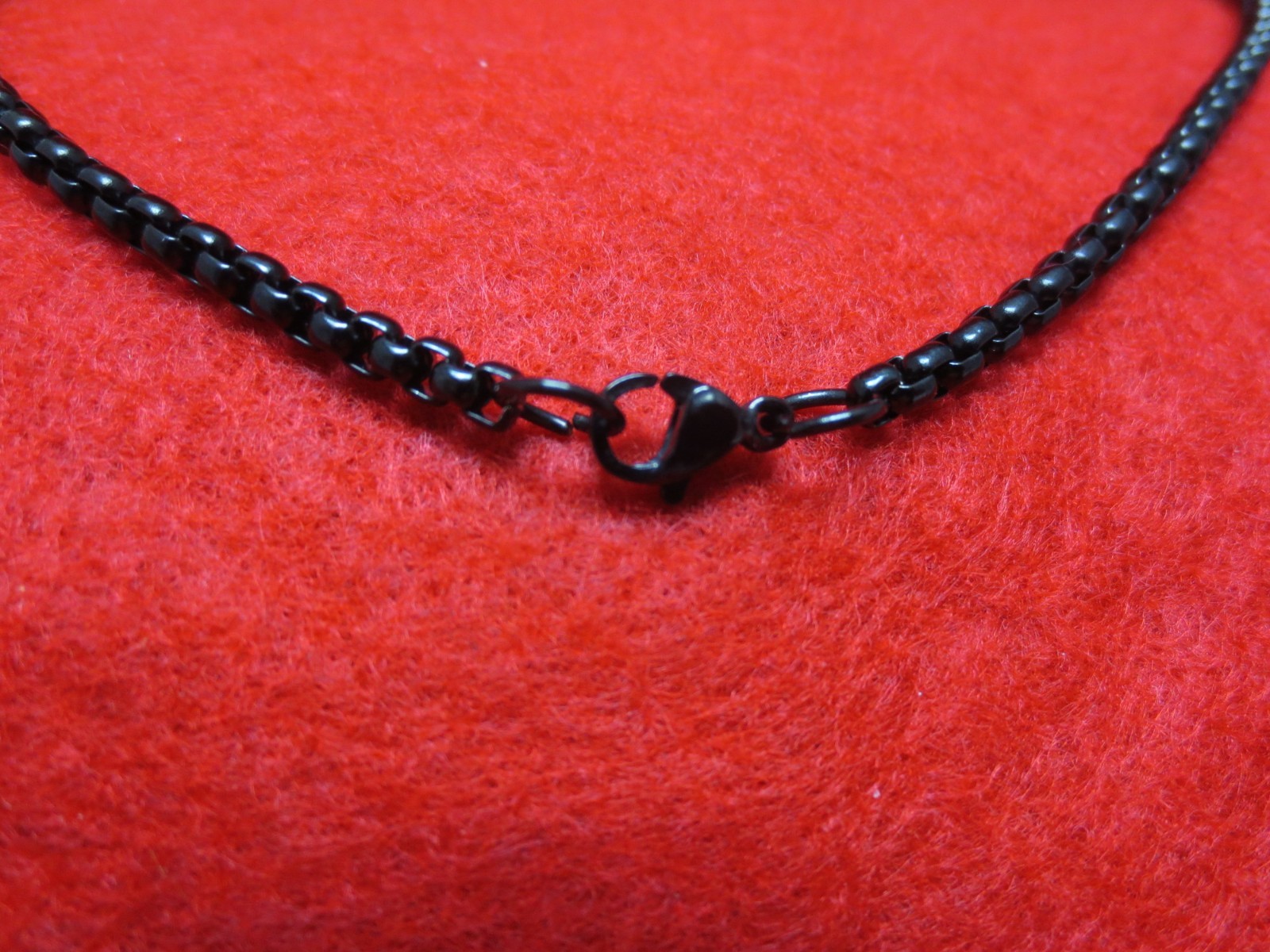 16″-60″ 3/4/5MM BLACK PLATED STAINLESS STEEL SMOOTH BOX ROPE CHAIN NECKLACE -Bk