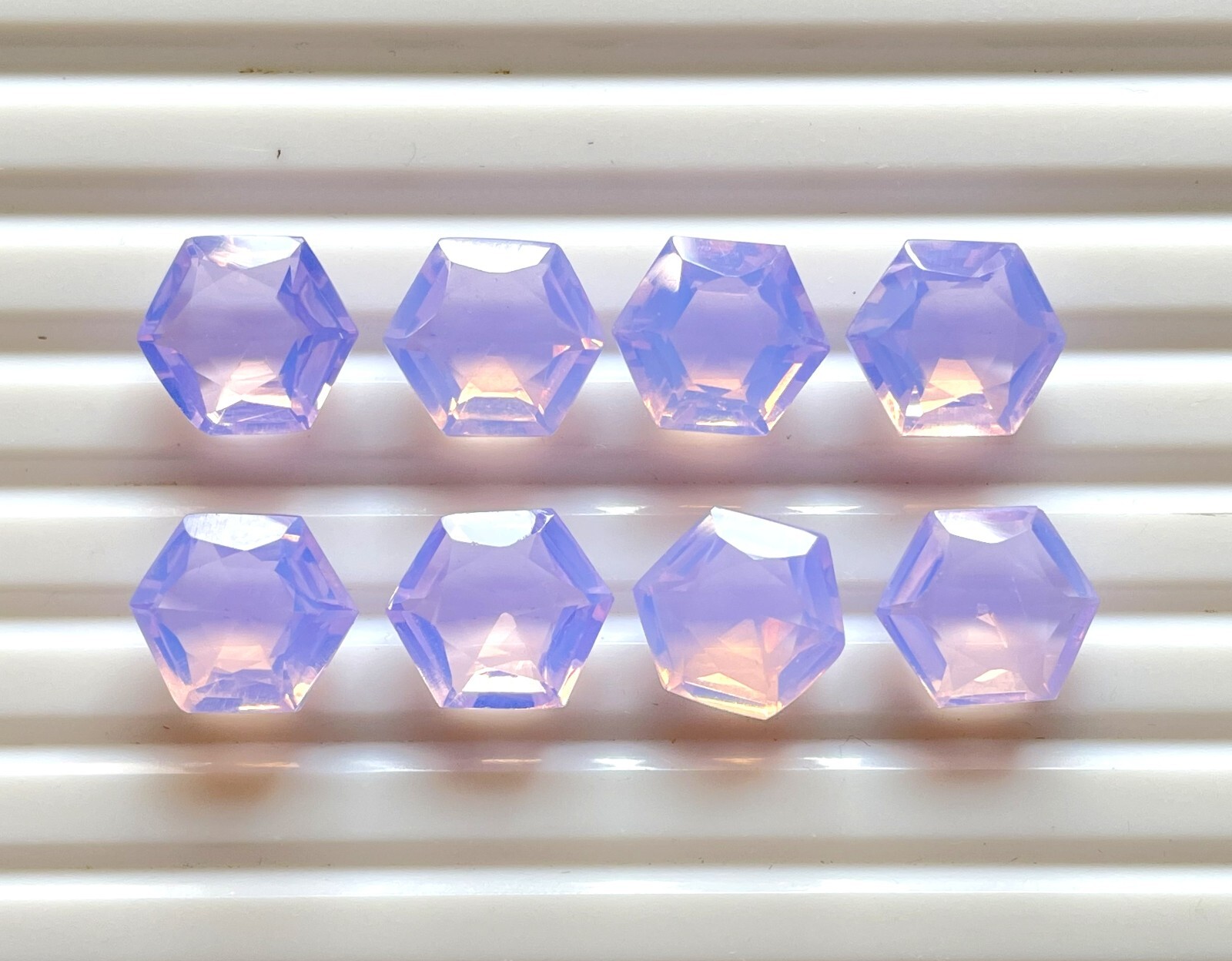 Beautiful Lavender Quartz Faceted Cut Hexagon Gemstone, Wholesale Loose Gemstone