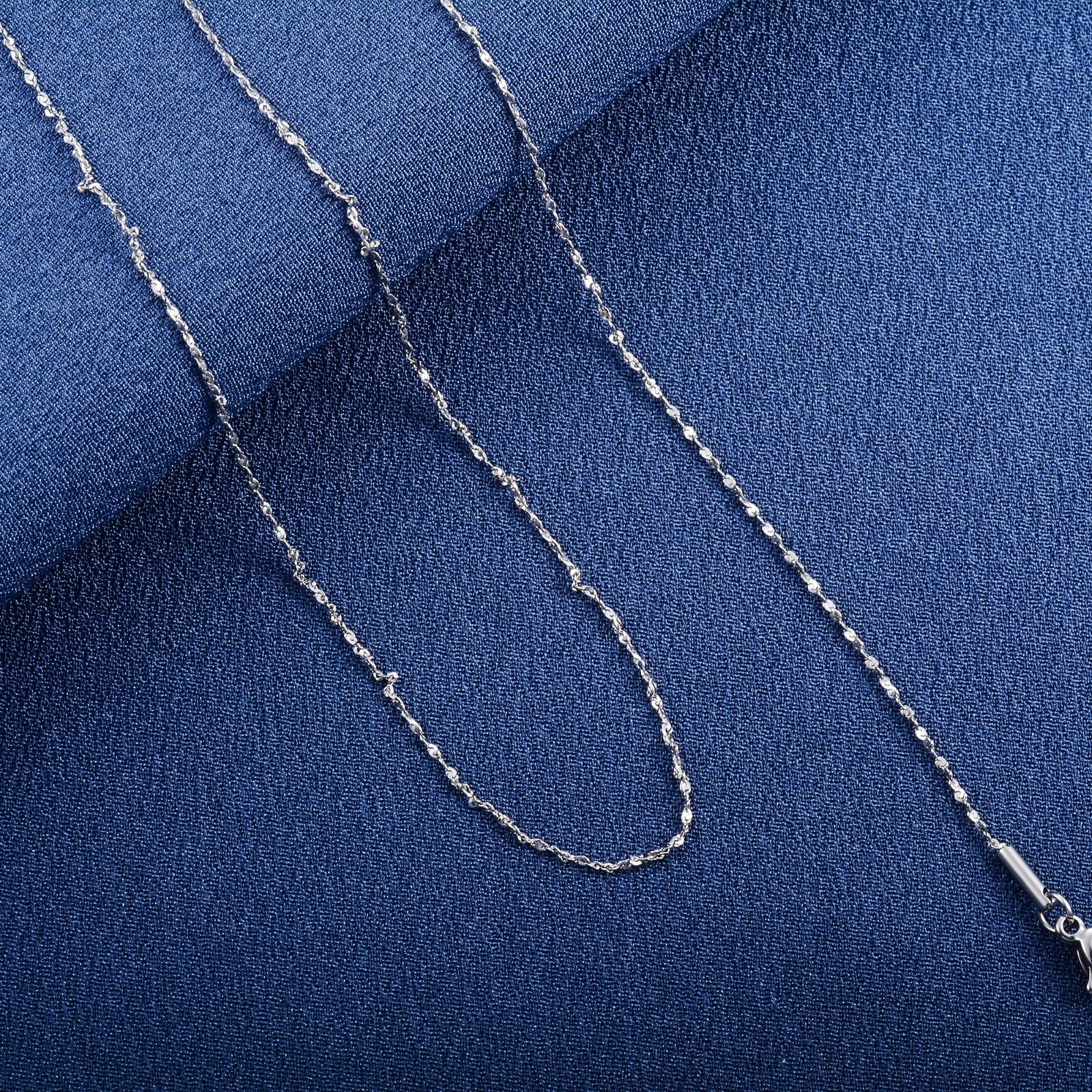 Necklace Chain Choker Dainty Glitter Steel Women, 14/30 inches 1.2/1.5/1.8mm