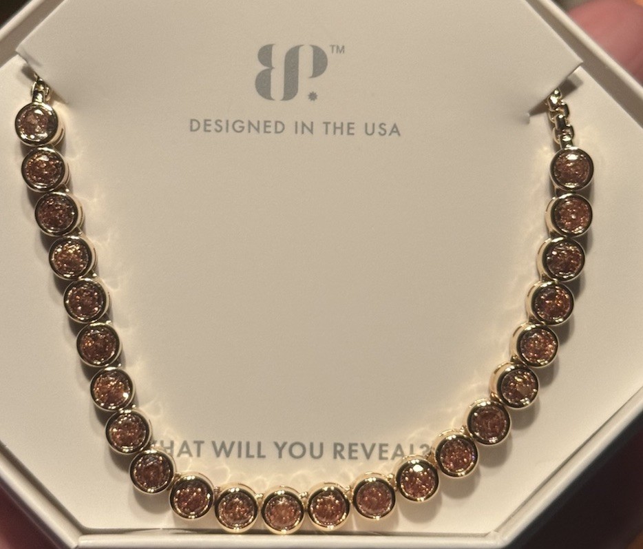 Bomb party-BP-Yes, She’s Yours Necklace-NK36920-Smokey Topaz on Gold-Bringback