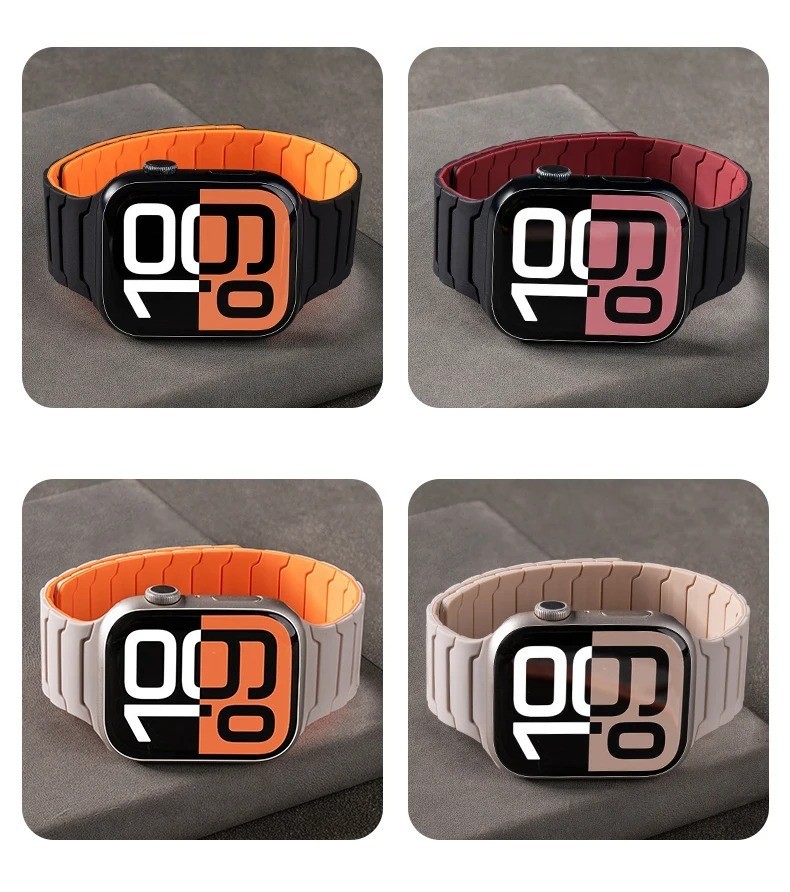 Magnetic Strap For iWatch Ultra 2 Series 10 9 8 7 SE 6 5 Silicone iWatch Band