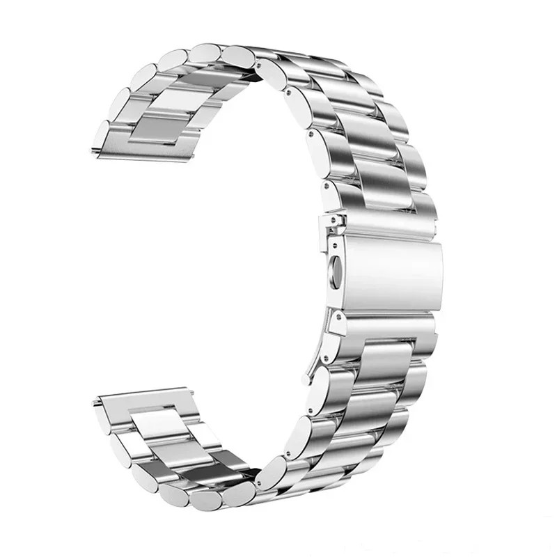 22mm Stainless Steel Watch Band Classic Strap W/ Quick Release Spring Pins