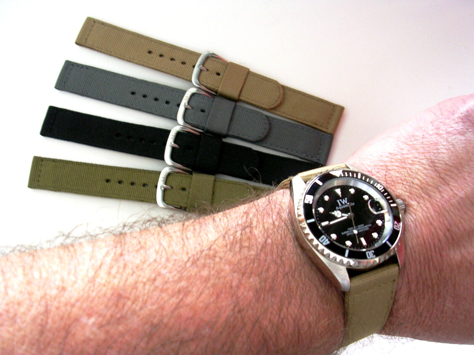 NATO ® 2pc WWII Ballistic Nylon Military watch band Combat strap IW SUISSE USA