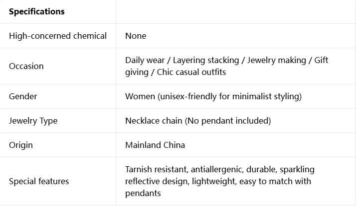 316L Stainless Steel Silver Tone Sparkling Twisted Chain Necklace, Tarnish Resis