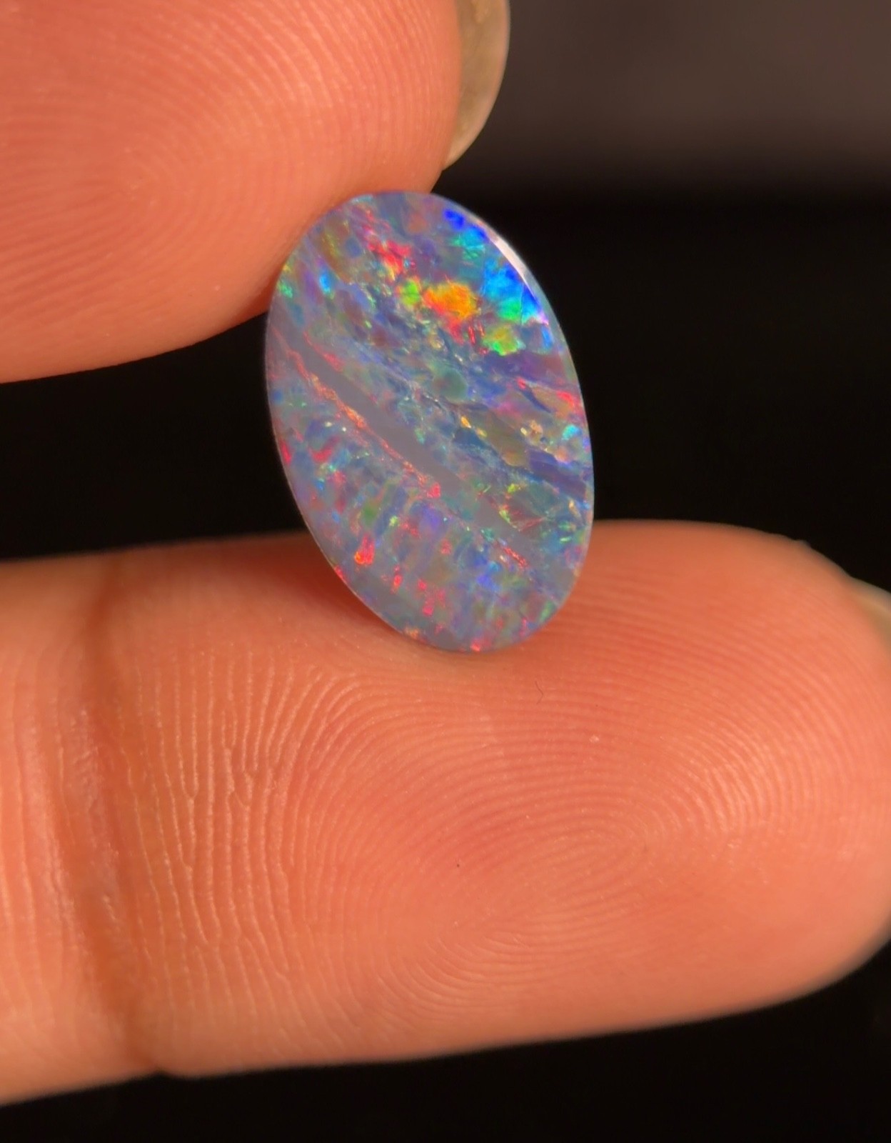 Australian Fire Opal Oval Cabochon 3.1 Ct Loose Gemstone For Jewelry Design