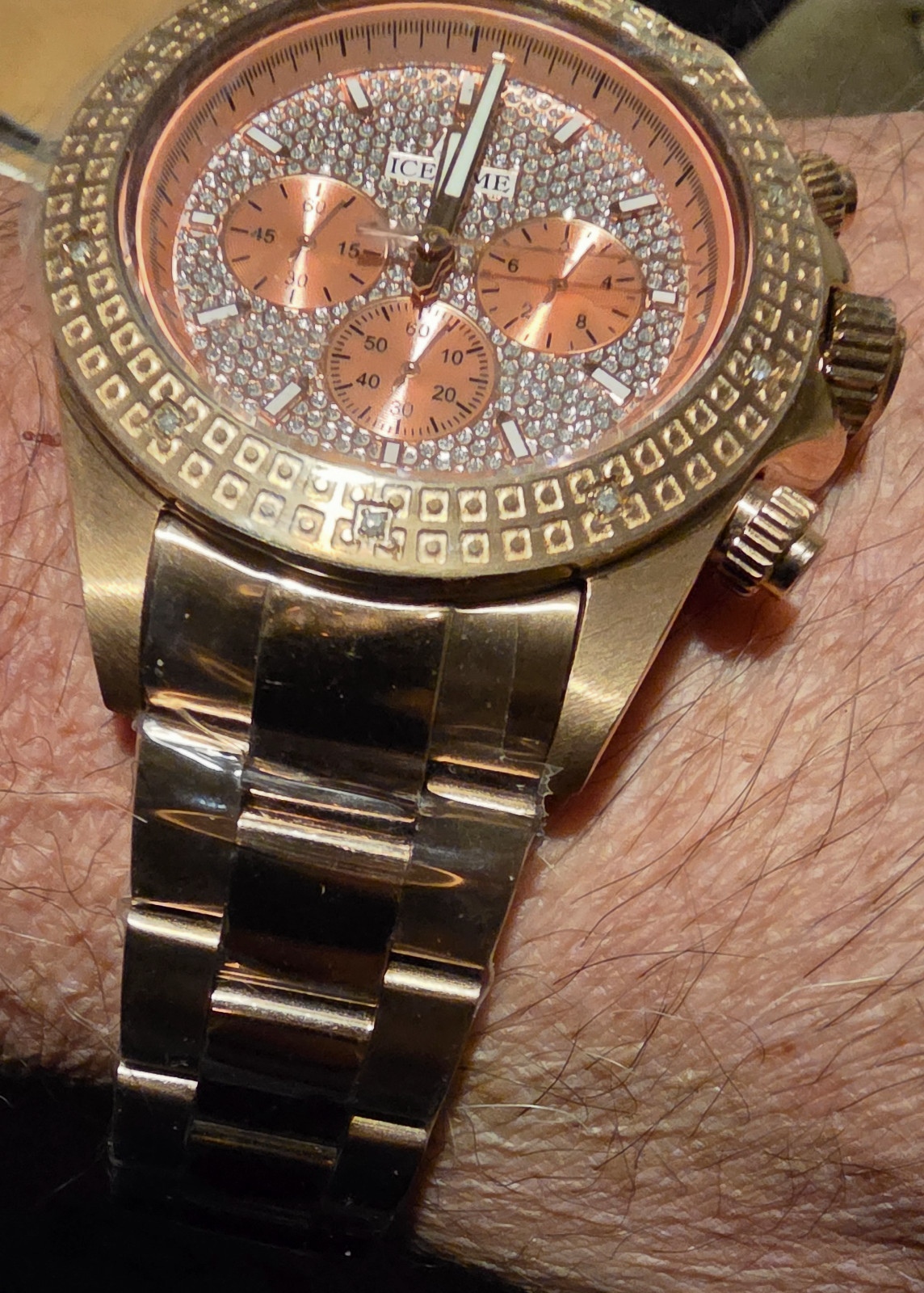 IceTime APEX Rose Gold 40mm Men’s Watch – 0.10ct Natural Diamonds – NEW Box