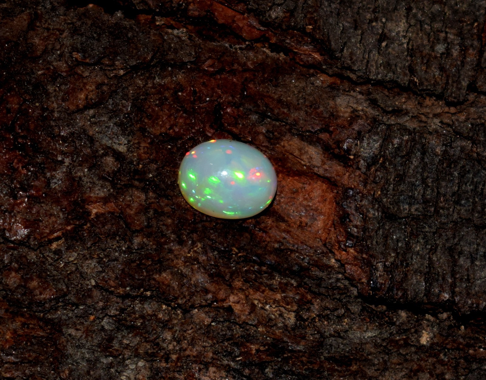 Natural Ethiopian Wello Fire Opal Cabochon Gemstone 7X9mm Loose AAA A11