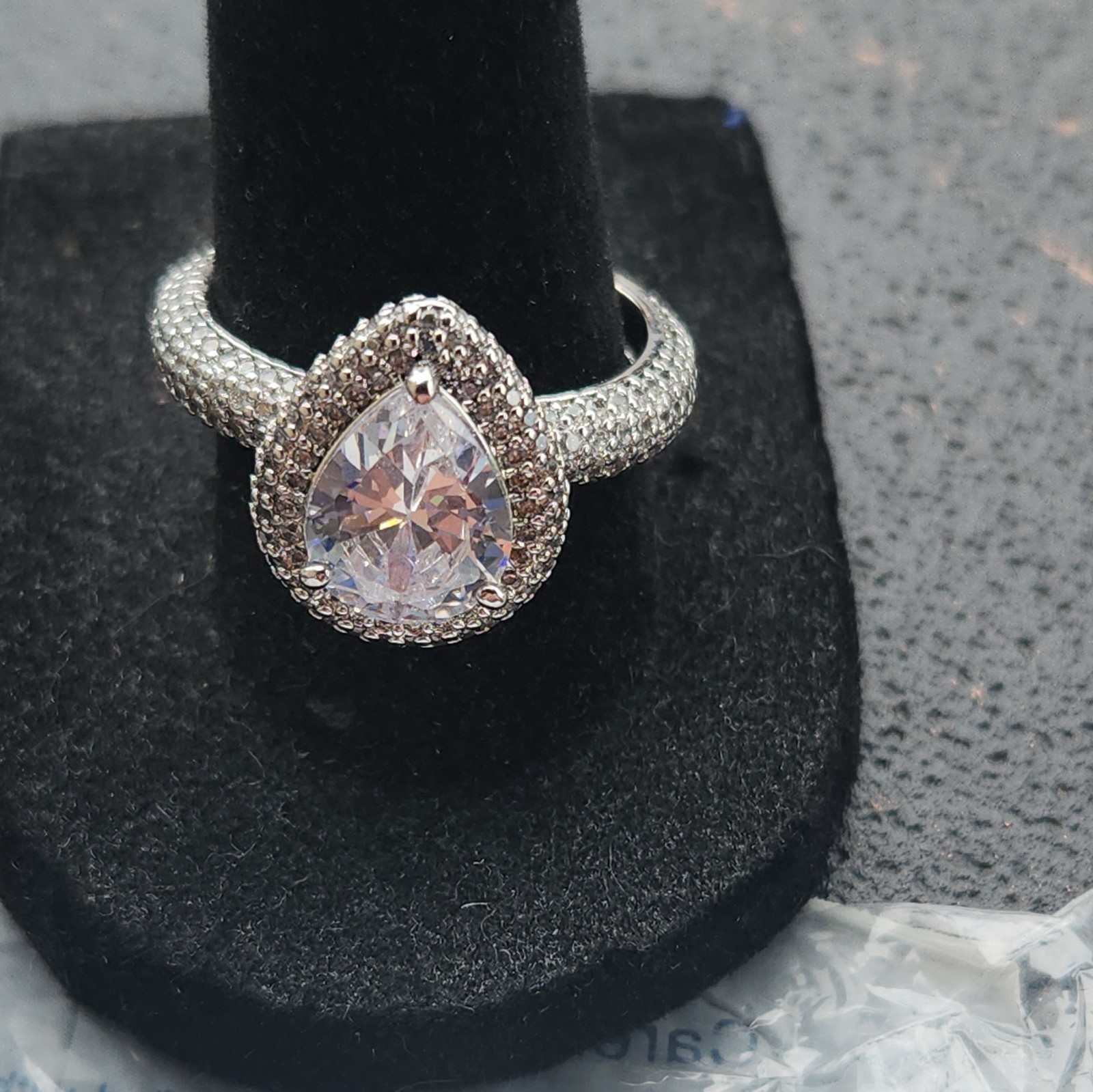 BP “Two Sides To The Story” RG42424 Sz 8 Rhodium Plated Diamond Cubic Zirconia