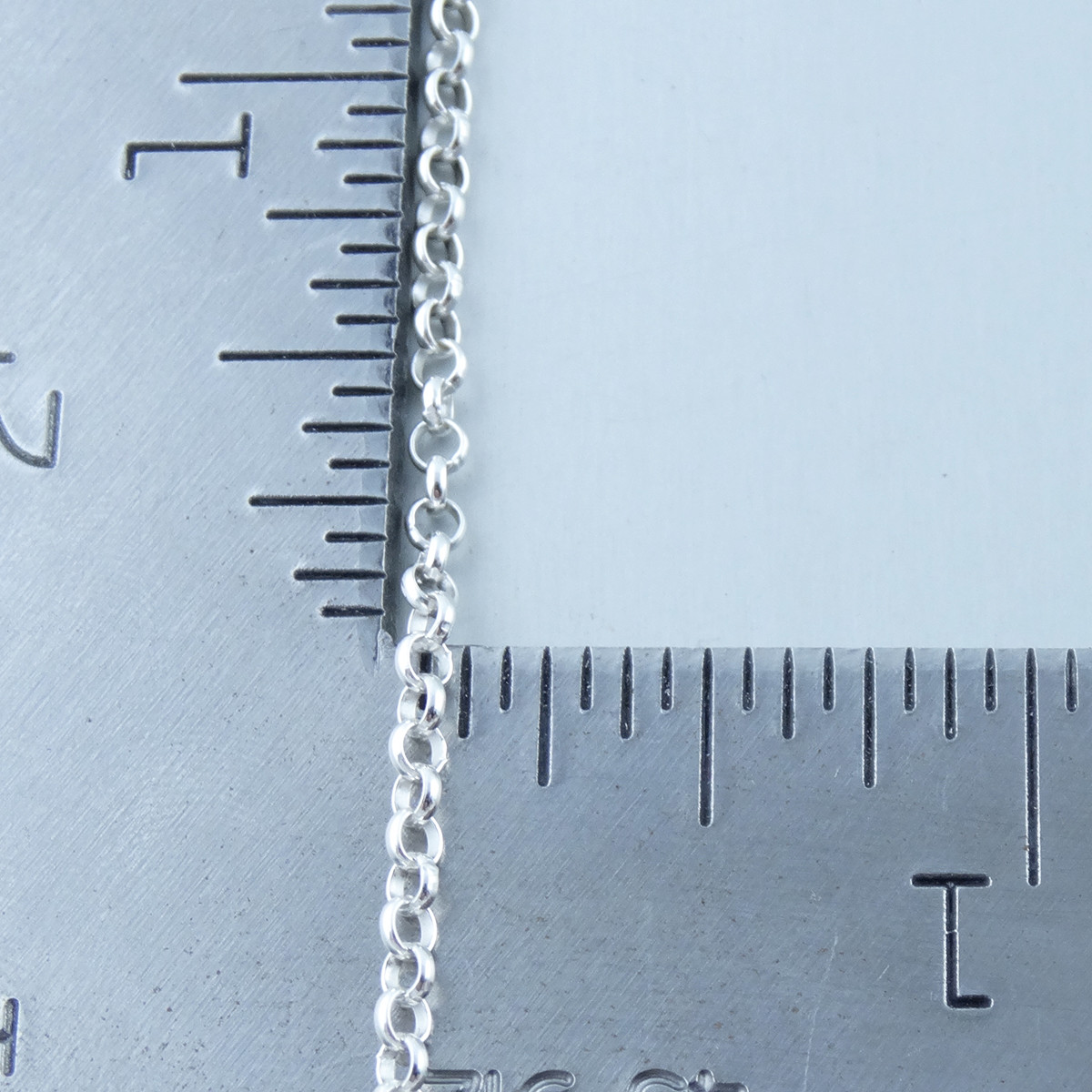 Sterling Silver 2.6mm Rolo Chain Necklace 030 925 Italy 16″ -30″