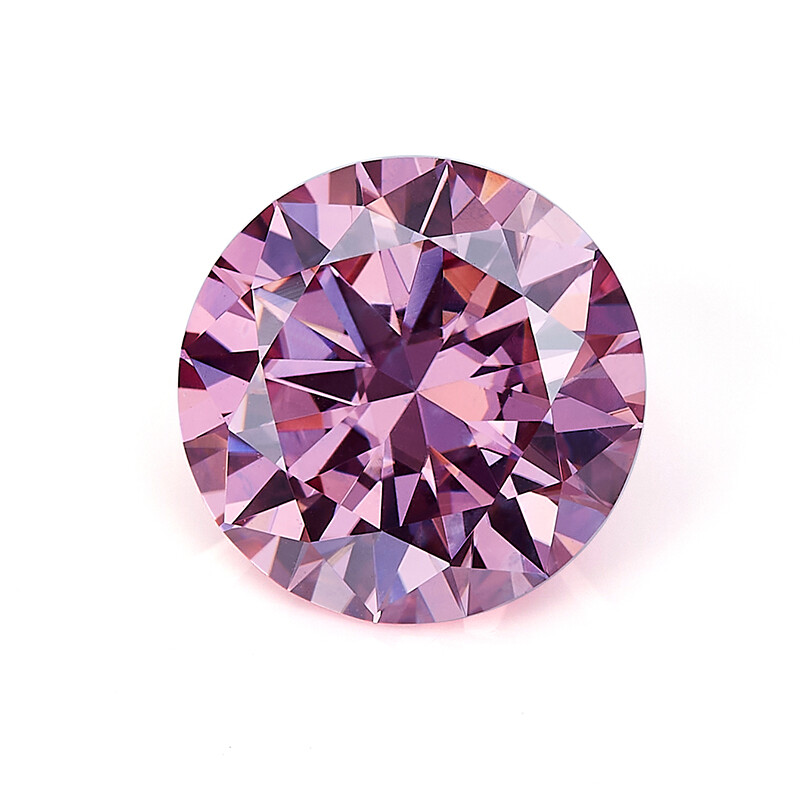 Various Colors 5-9mm Round Brilliant Loose Moissanite Stone Pink Excellent W.GRA