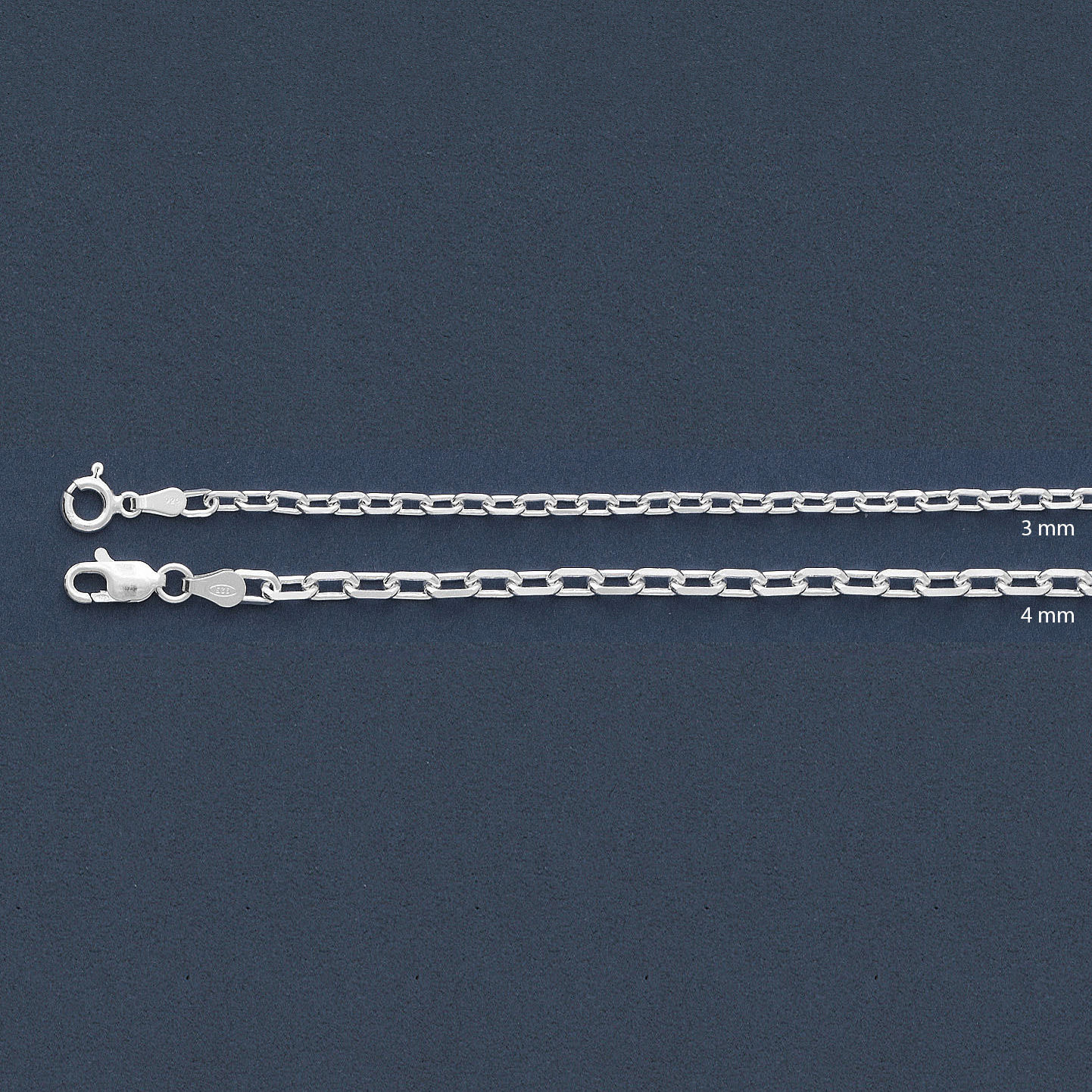 925 Solid Silver ANCHOR Chain Necklace-Italian Solid Sterling Silver Necklace
