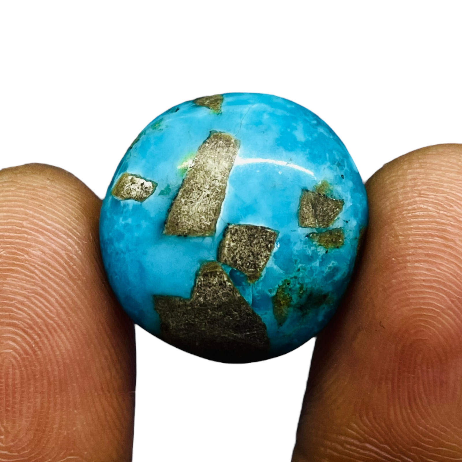 21.00 Cts Natural Turquoise 18.5x18mm Oval Top Quality Loose Untreated Gemstone