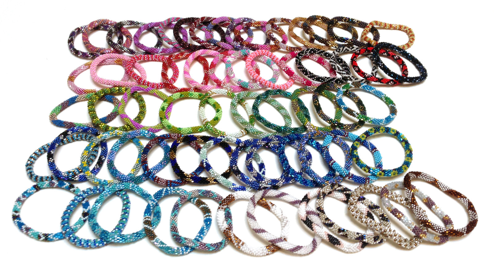 WHOLESALE NEPAL Glass Beaded Crochet Bracelets – (Fair Trade) Jewelry