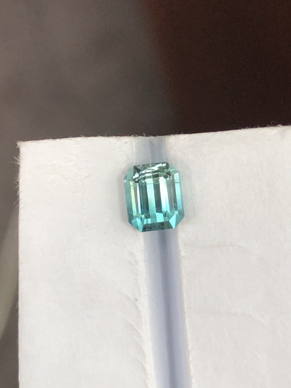 Seafoam Tourmaline Emerald Cut From Afghanistan