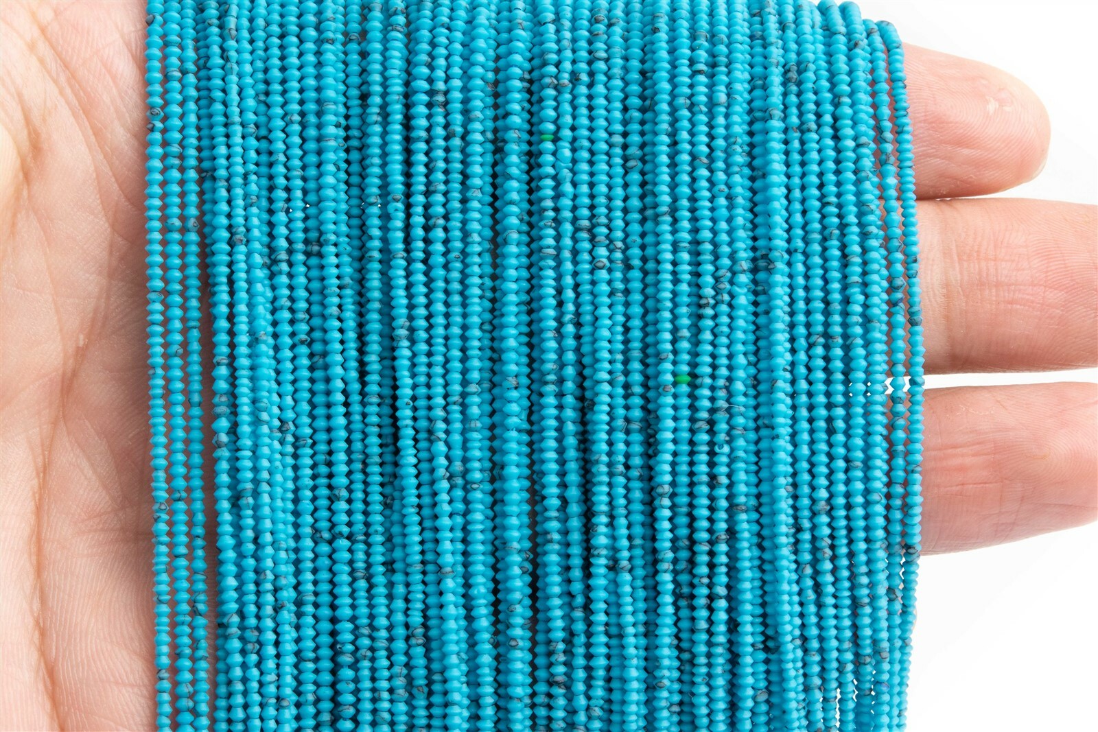 1x1MM Blue Turquoise Beads Rondelle Loose Beads 14.5″