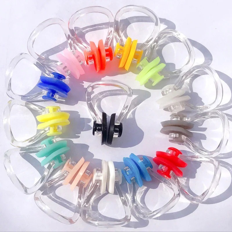 10PCS Reusable Silicone Swimming Nose Clips Soft Swim Nose Clip for Adults