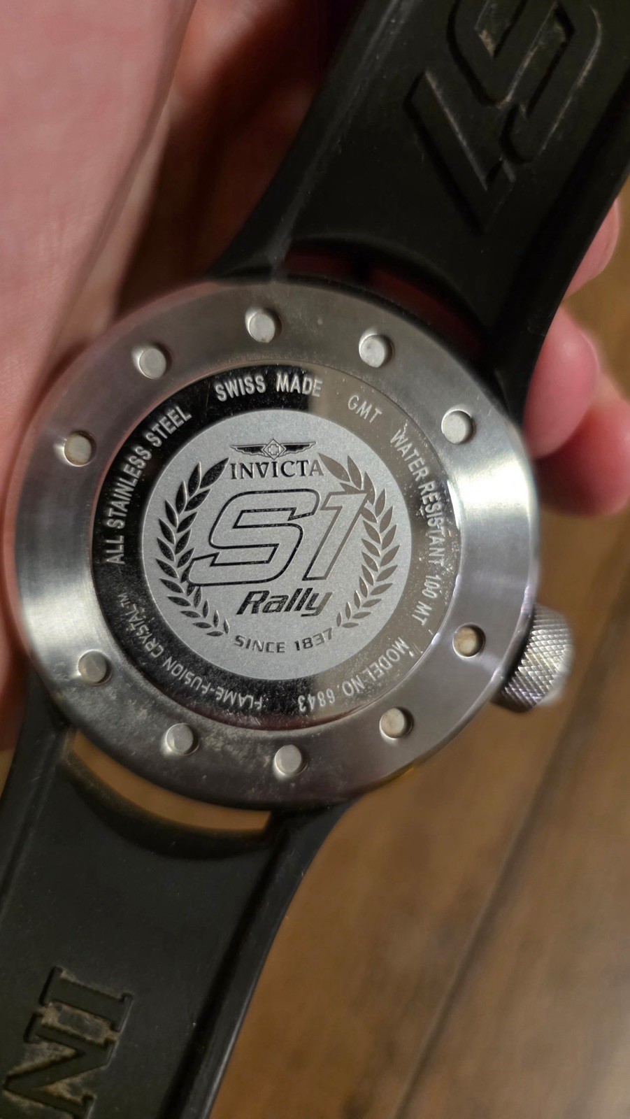 Invicta S1 Rally Men’s Quartz GMT Sport Watch 100m Red Dial Black Strap