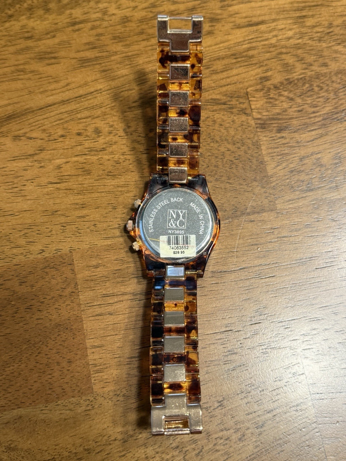 NY&C Women’s Gold Tone Tortoise Watch NY3895 New Needs Battery