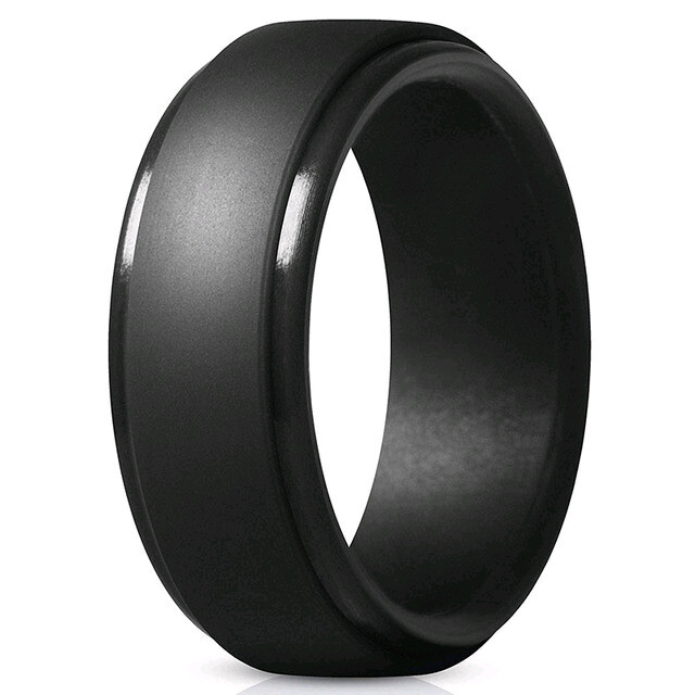 4 Pack Silicone Flexible Wedding Ring Engagement Men Women Rubber Band Sport Gym