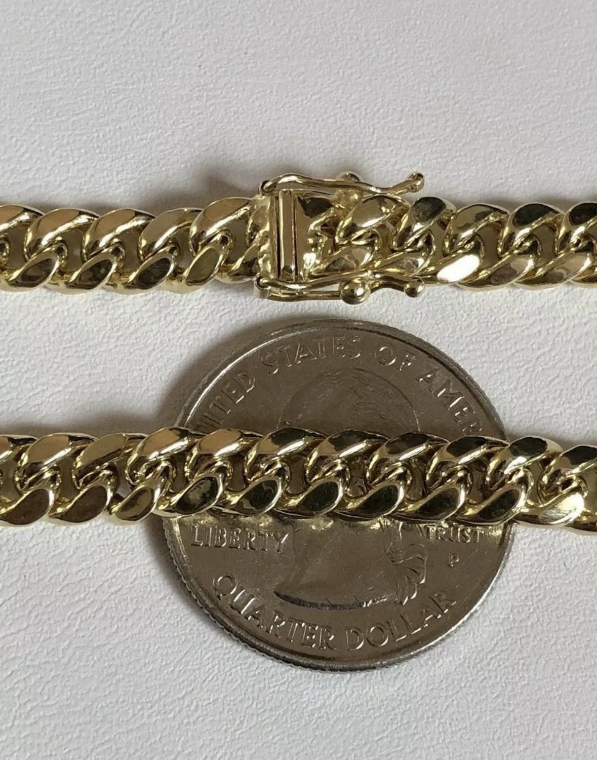 Men’s Solid 14k Yellow Gold 6mm Miami Cuban Link Chain 20″ Necklace Box Lock