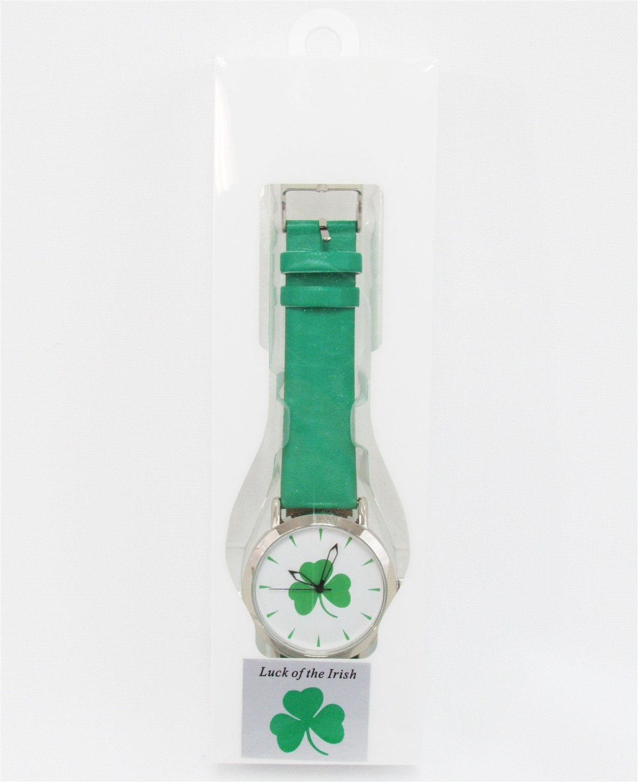 Shamrock Clover Leaf Watch Unisex Irish Wristwatch St. Patrick’s Day Gift Green