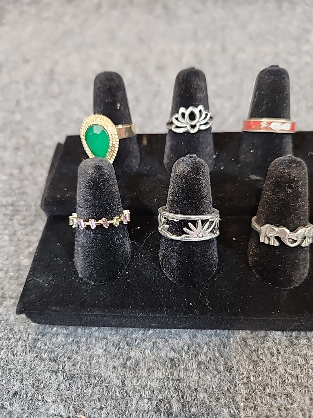 Jewelry 12 Asian Theme Rings Adjusts Sized Gold Silver Tones See Description#257