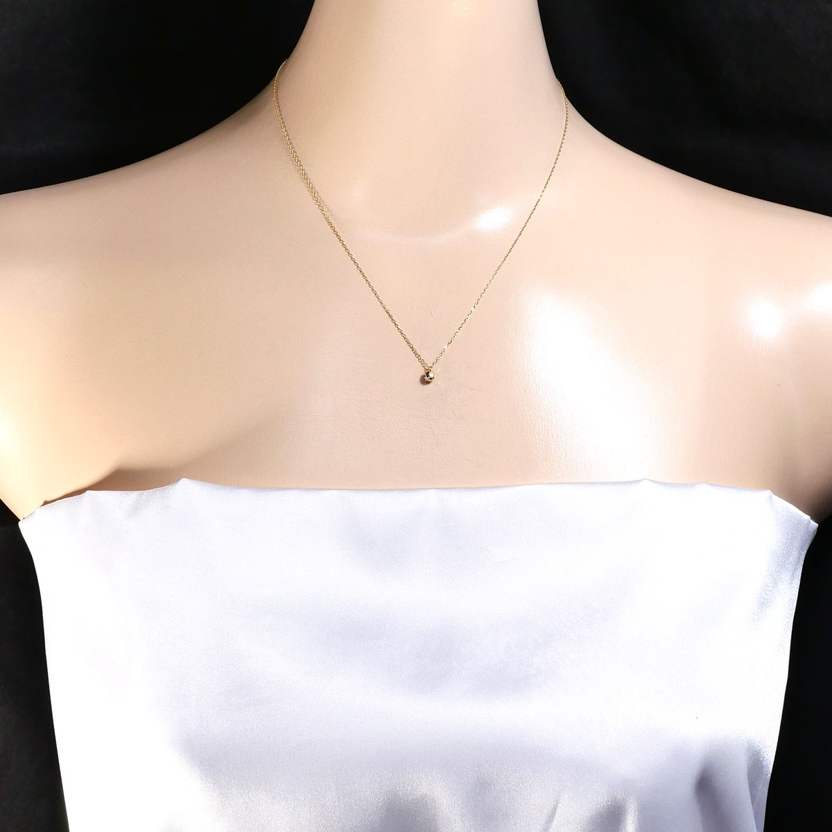 K10 10 gold Necklace 0.9g 40cm Free shipping Used