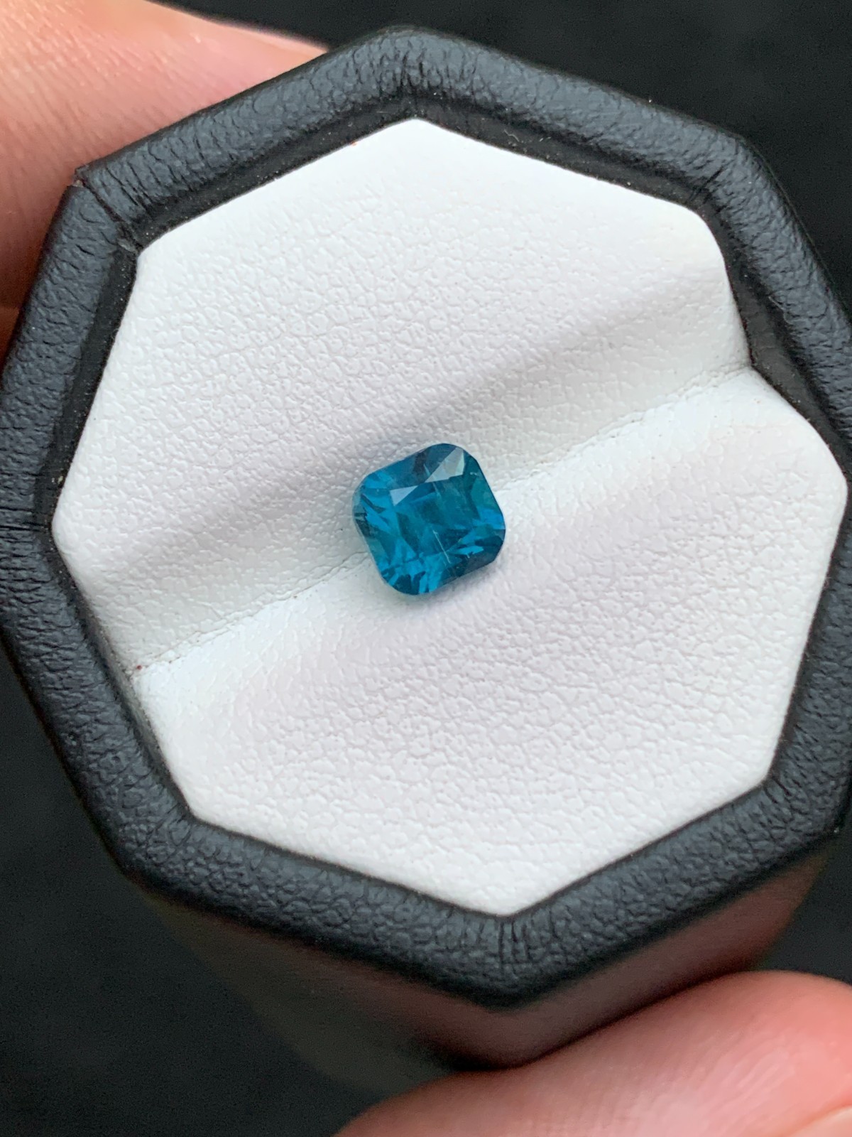 1.32 Ct Natural Untreated Ink Blue Tourmaline Cushion Cut Afghan Loose Gemstone