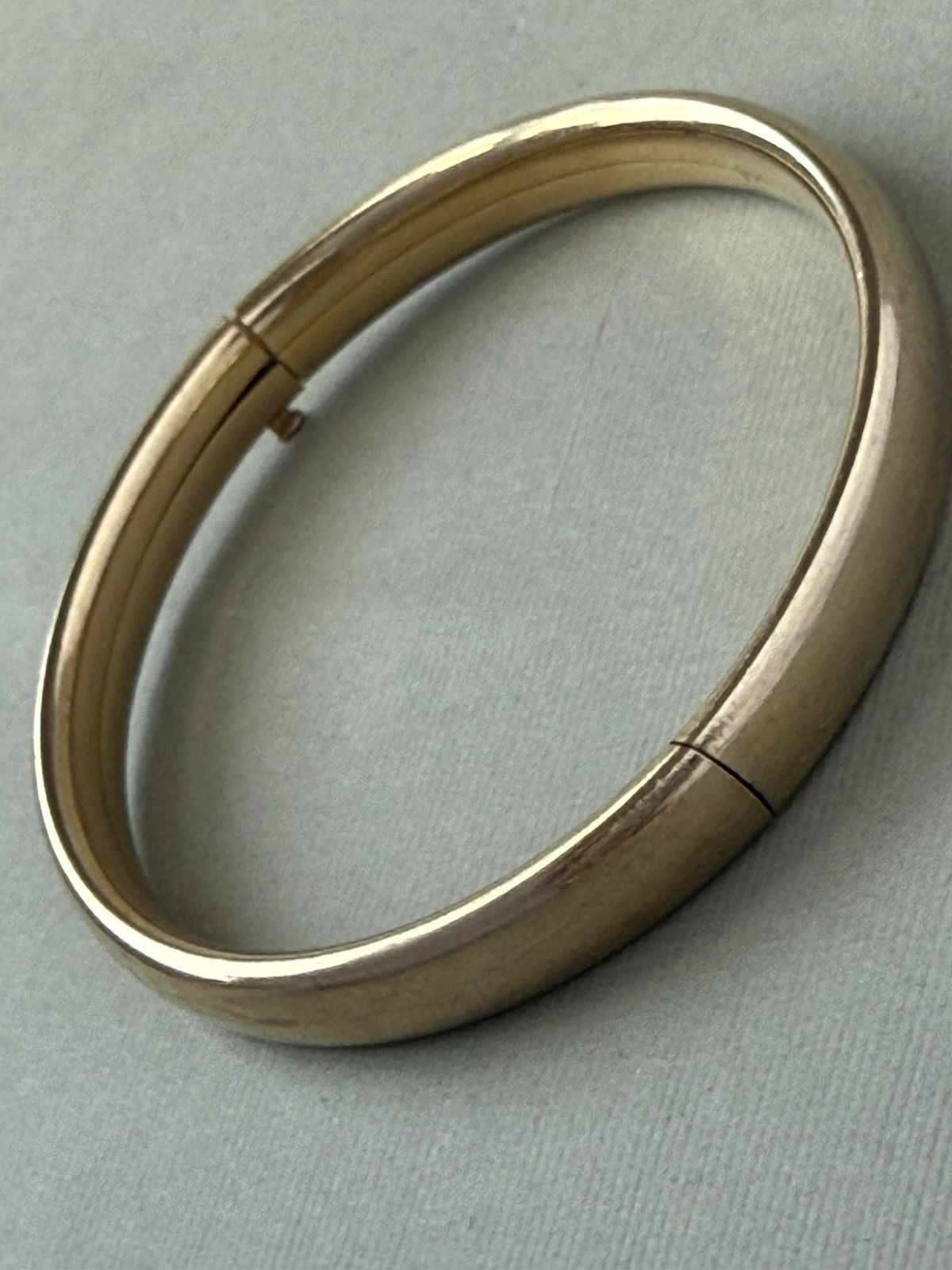 Antique Signed LAD Etched Gold Filled Bangle 1/20 14K GF Bracelet Diameter 2.35″