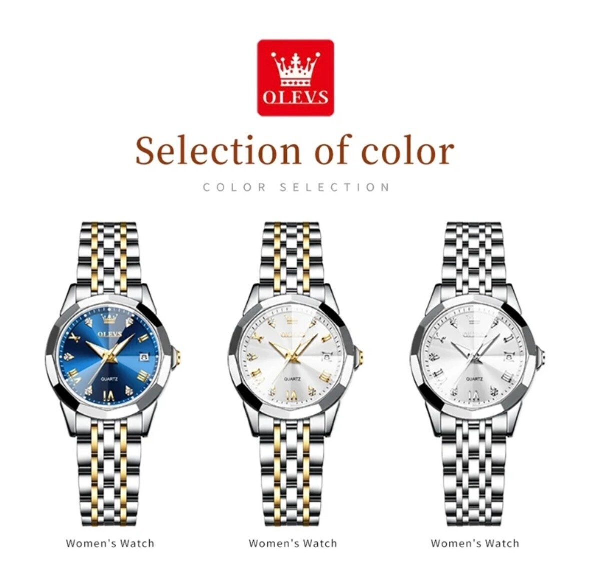 Woman’s Watch, Olevs, Brand New with White box. Choose Your Color.