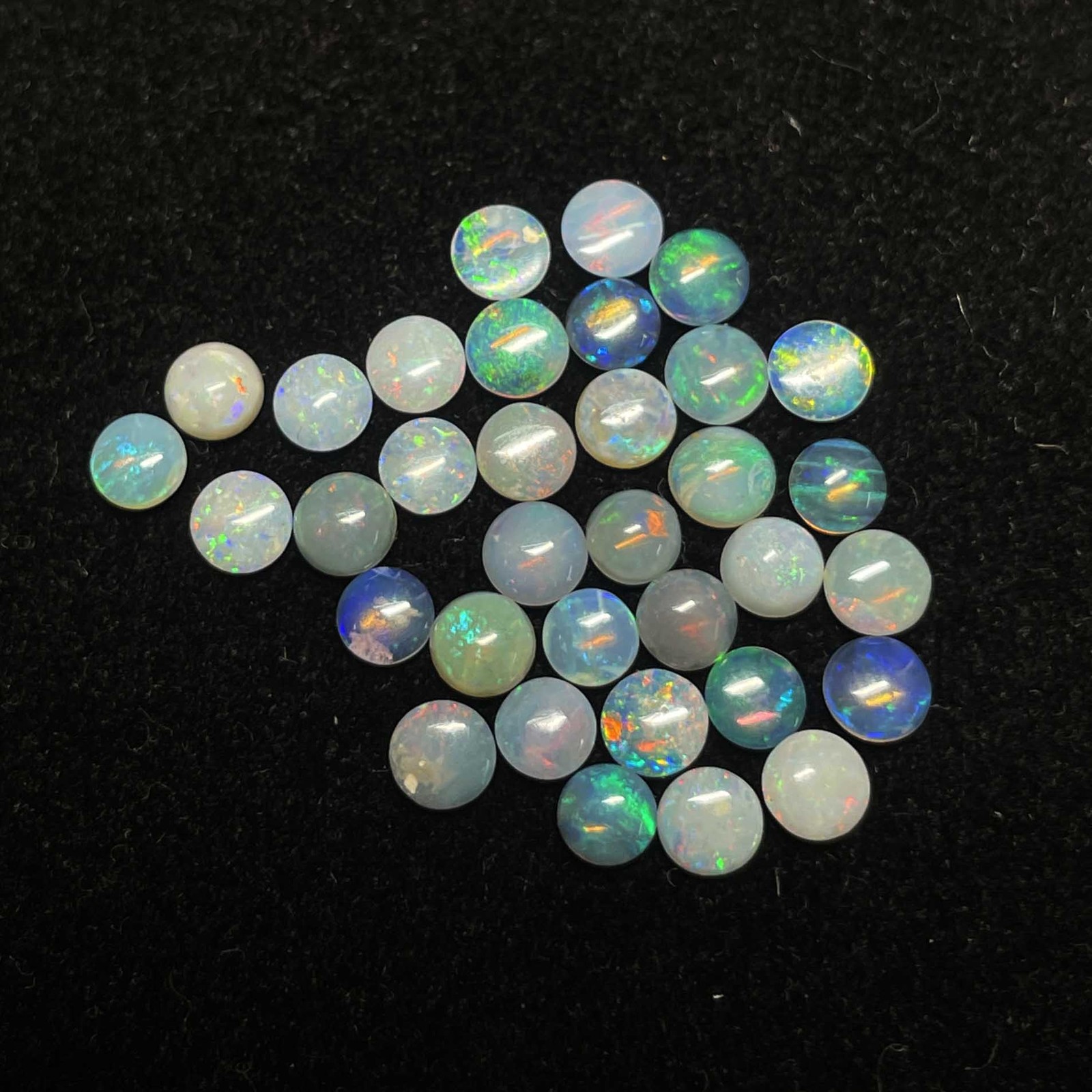 Natural Australian Opal Round Cabochon Loose Gemstone Lot 2 MM 100 Pcs