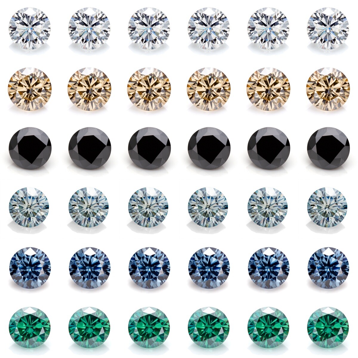 GRA Certified Loose Moissanite Stones D Colorful VVS1 All Sizes