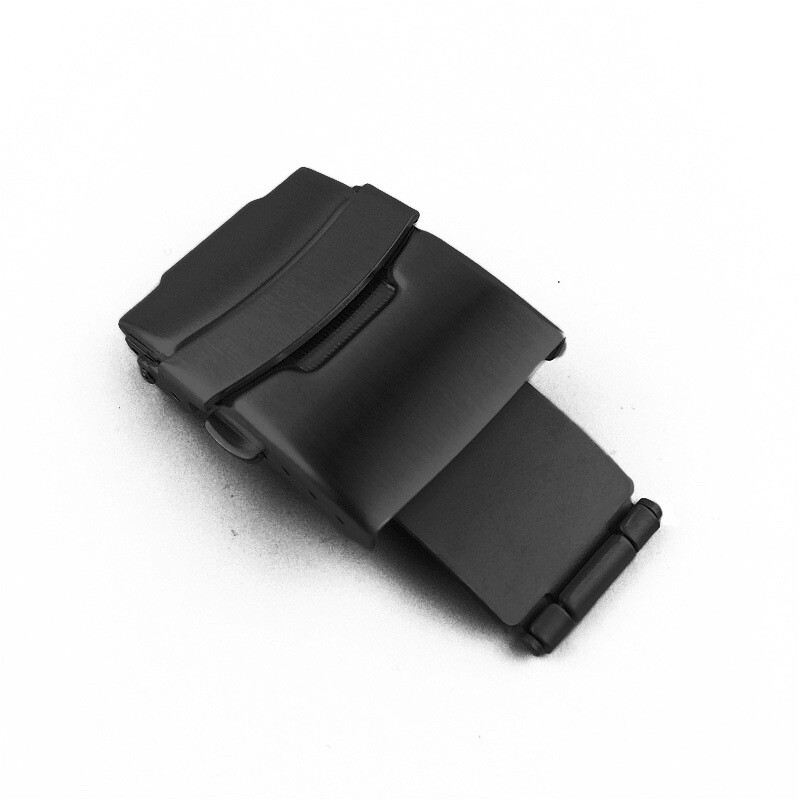 Premium Stainless Steel Double Push Buckle Metal Folding Clasp 16/18/20/22/24mm