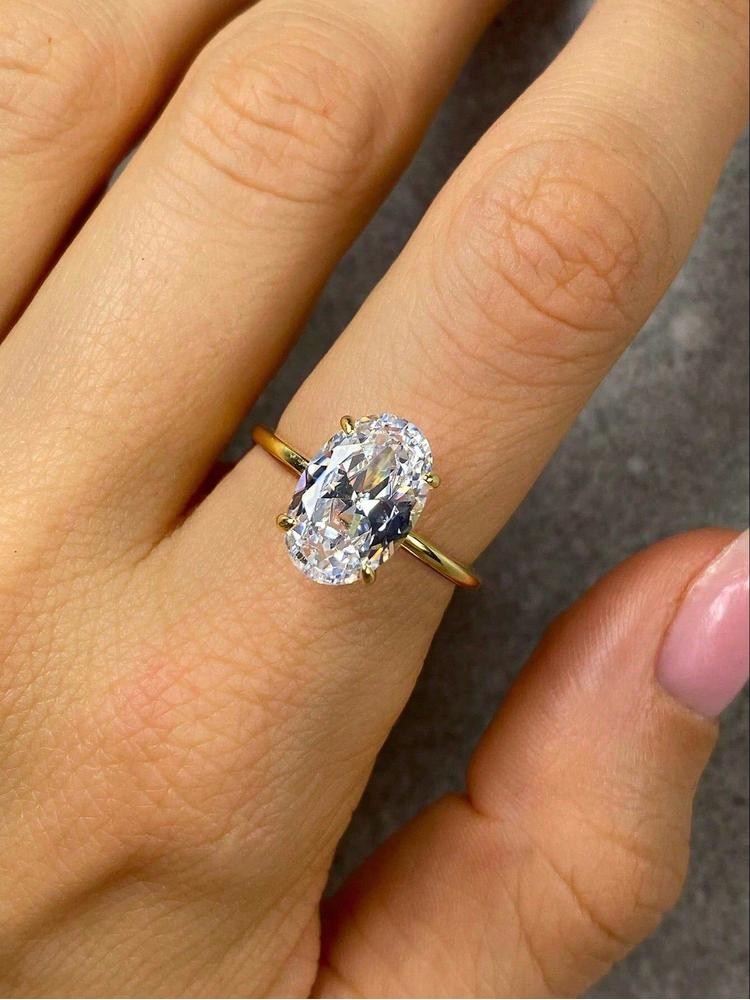 25 Sterling Silver Luxury Shiny 1-8CT Zircon For Women Jewelry Gift