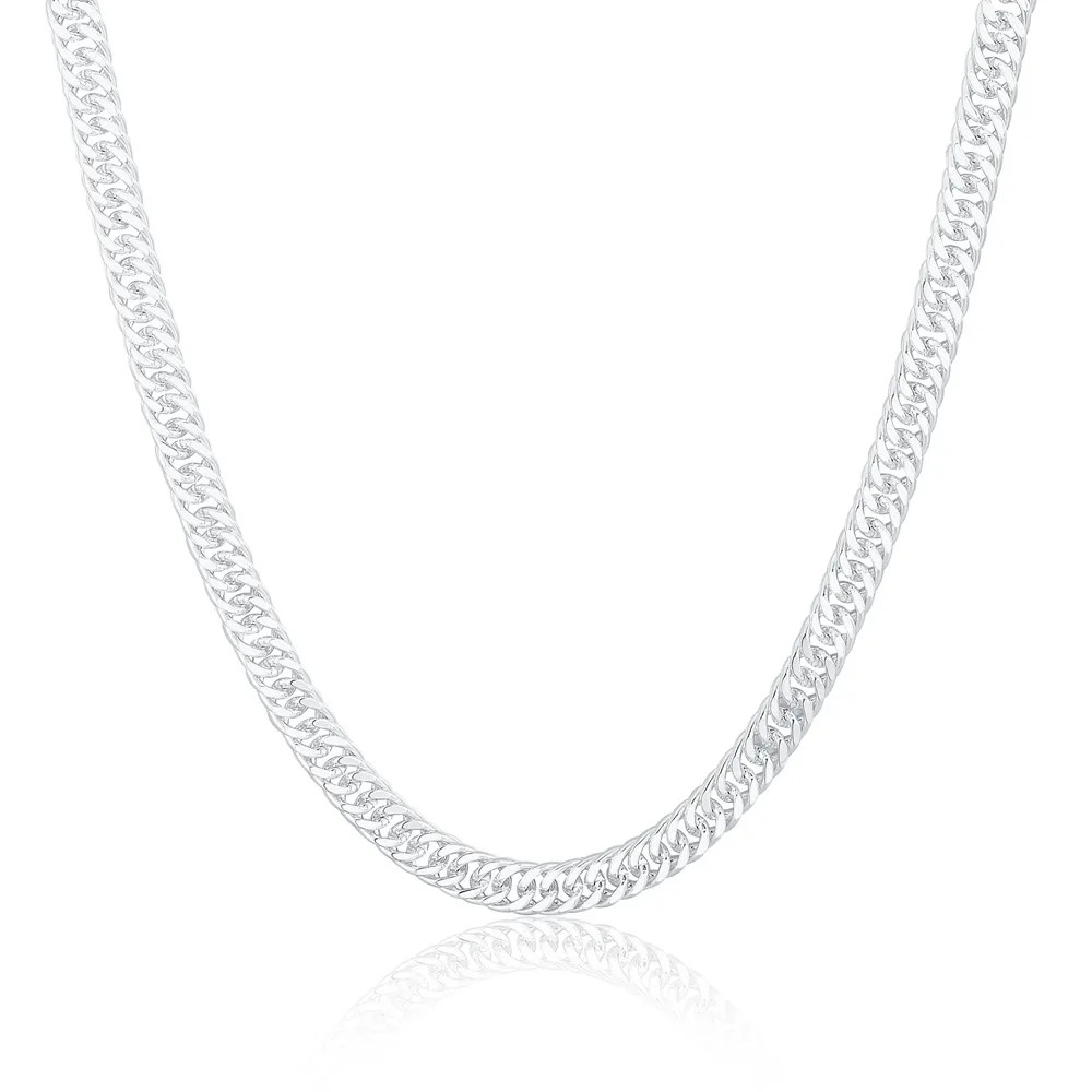 Width 6MM Chain 925 Sterling Silver Necklaces for Women Men Charm