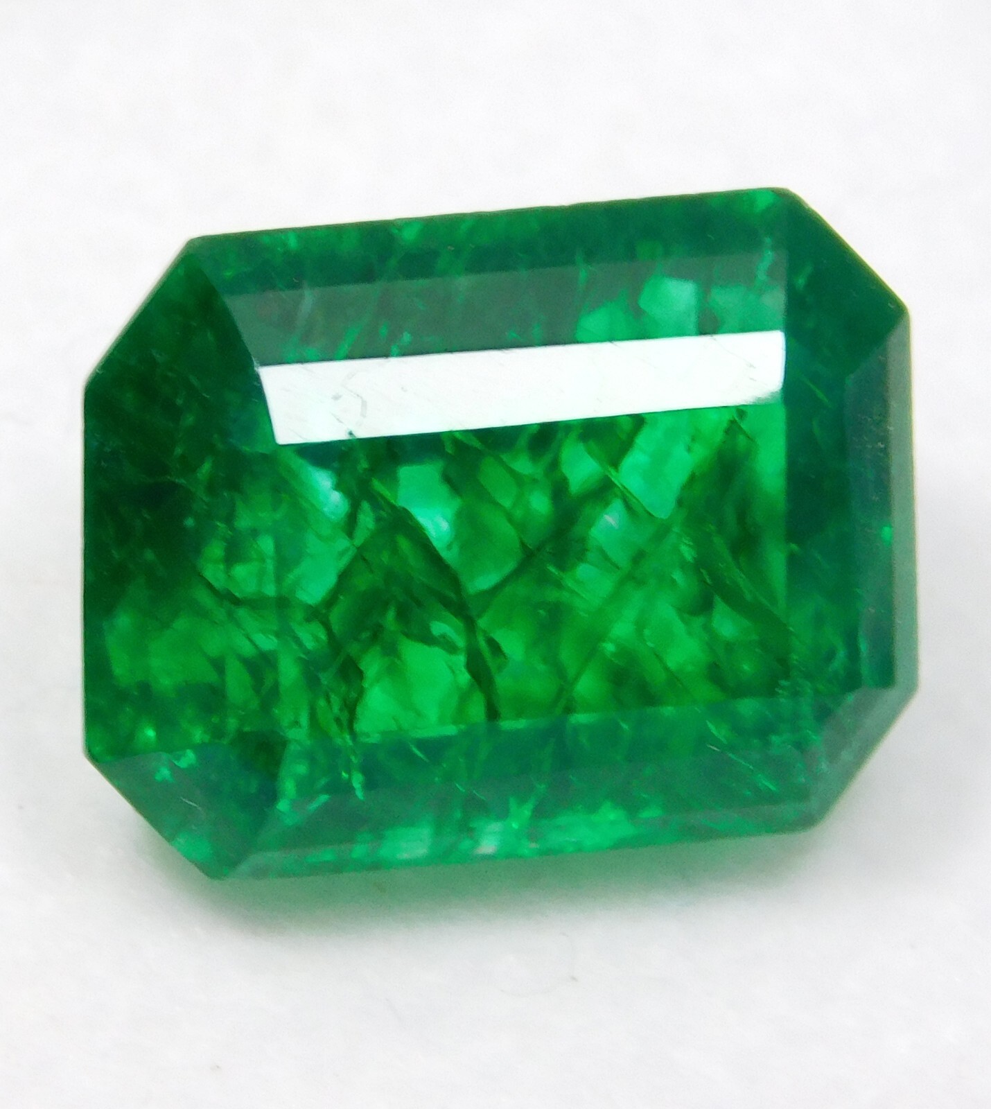 Certified Natural Colombian Green Emerald 11.15 Ct Emerald Cut Loose Gemstone