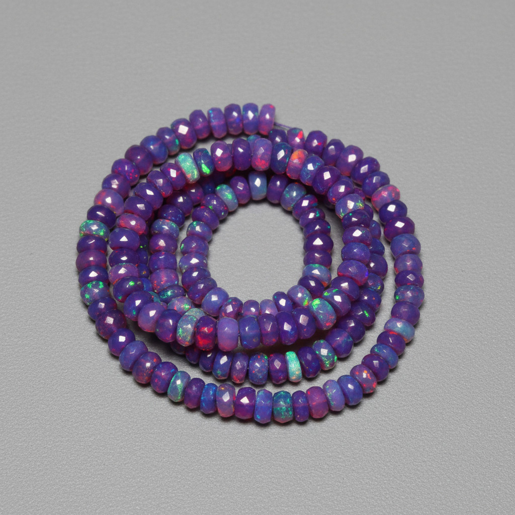 Ethiopian Fire Opal Beads 4-5mm Faceted Rondelle Gemstone Beads 8inch Strand