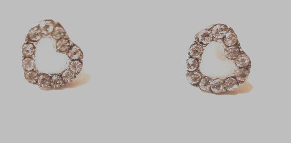 Heart Love Rhinestone Fashion Earrings