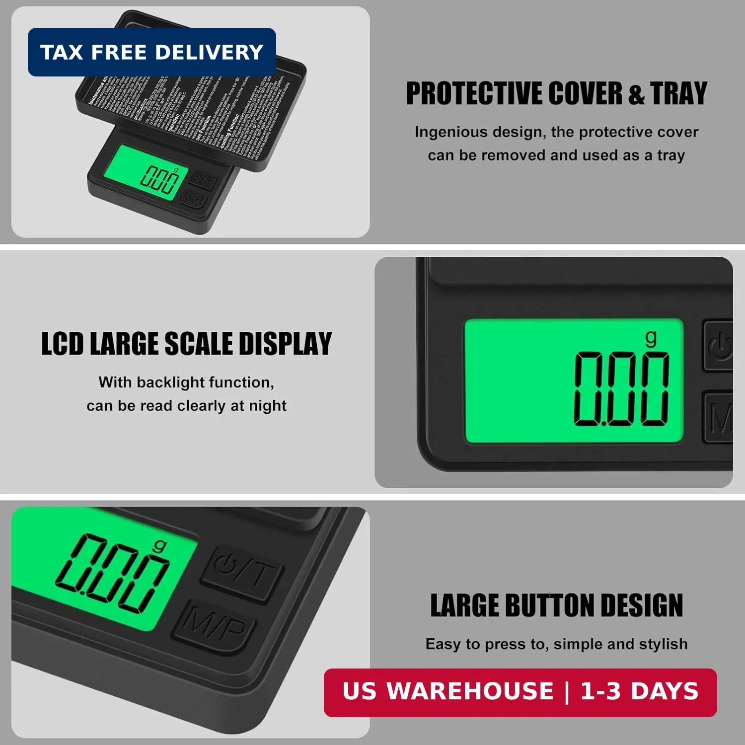 Digital Pocket Scale 1000g x 0.01g, Diyife Portable Precision Gram Scale Jewelry