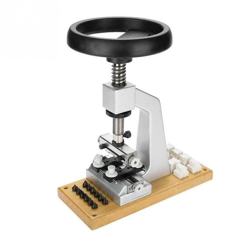 Bench Watch Case Back Opener with 6 Dies Repair Tool Accessory for Watches Kit