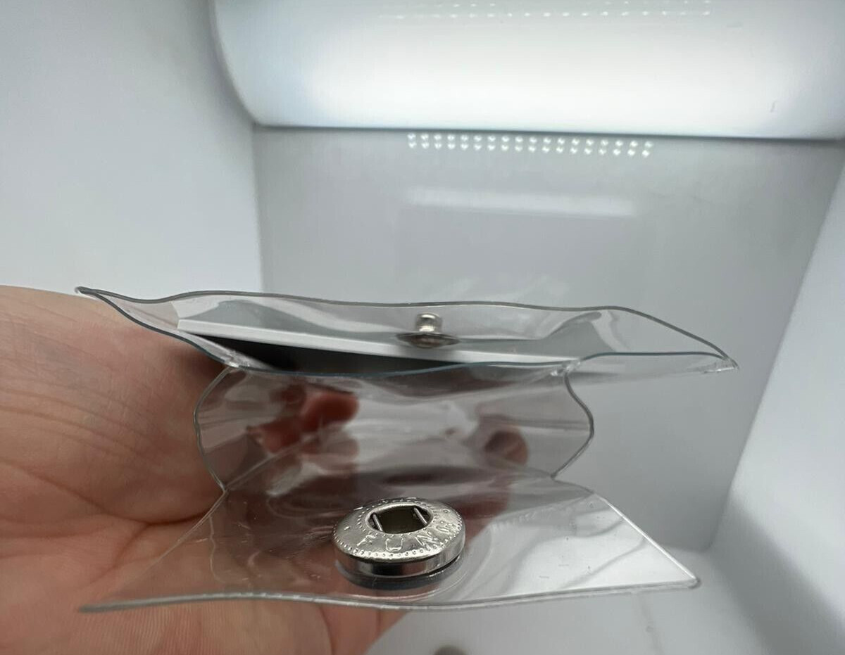 Clear Plastic Watch Snap Pouch With Slot For Card or Papers