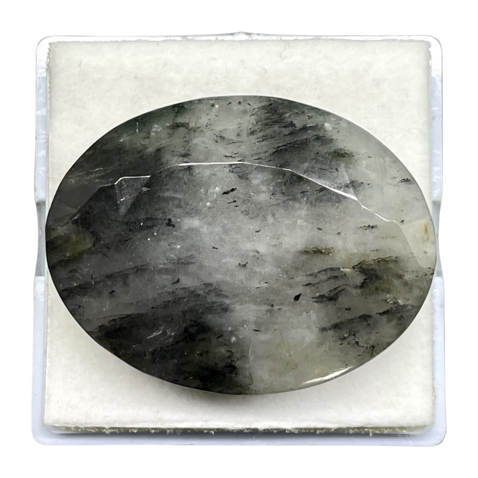 156.5 Cts Natural Rutile Quartz 42x33mm Oval Cut Loose Untreated Gemstone
