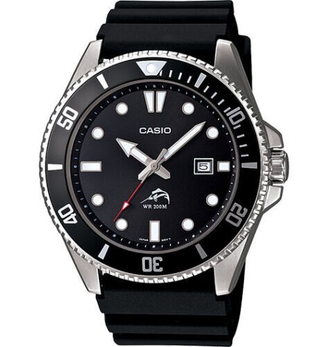 CASIO MDV106-1AV Mens DURO 200M Black Resin Strap w Date Analog Sport Watch $75